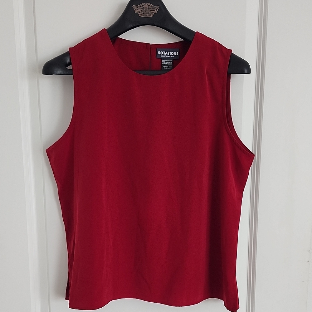 Notations Women's Bold Red Tank Top Woman's Large